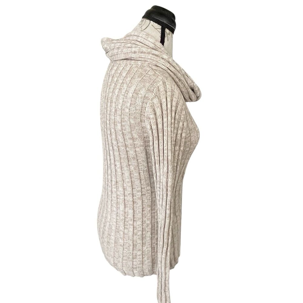 Apt 9 Women's Sweater Long Sleeve Sz Small Shimmer Ribbed Cowl Neck Ribbed Y2K - Picture 3 of 13